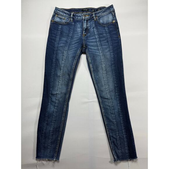 Miss Me Women's Raw Hem Ankle Skinny Blue Denim Jeans - Size 27 (29x26) - Picture 1 of 5